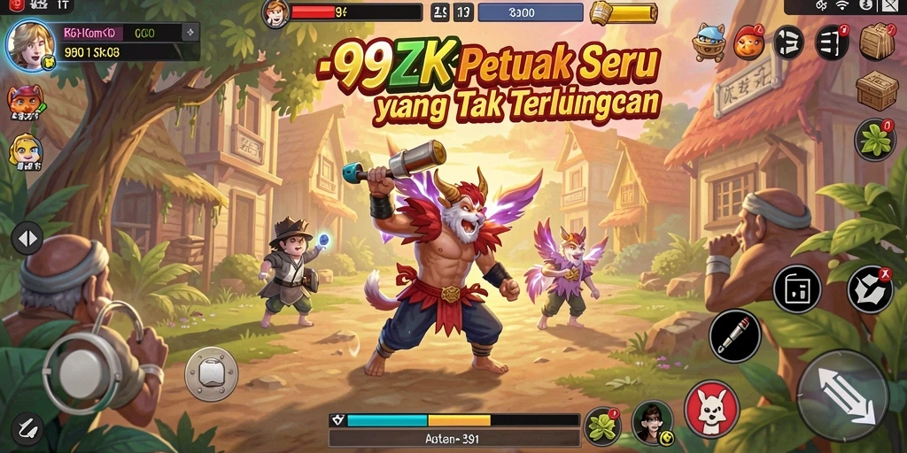 Tampilan gameplay seru 99ZK dengan aksi petualangan menegangkan.