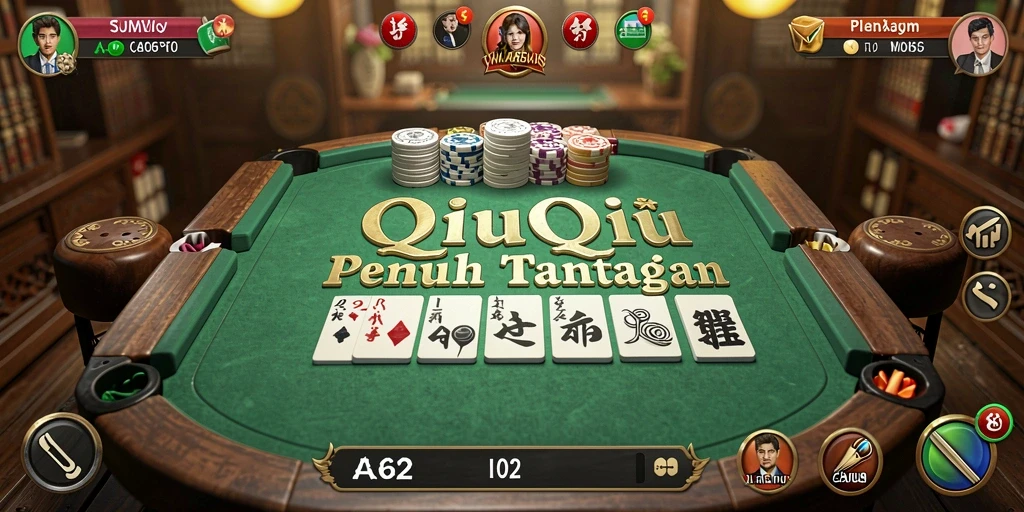 Tampilan screenshot utama AA62 menampilkan aksi seru dari permainan QiuQiu.