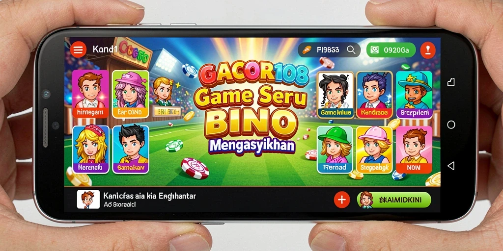 Tampilan gameplay GACOR108 yang penuh warna dan seru.
