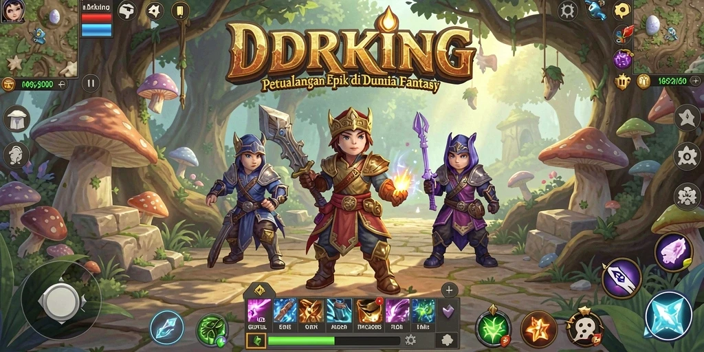 Screenshot utama IDRKING menunjukkan aksi RPG yang mendebarkan.