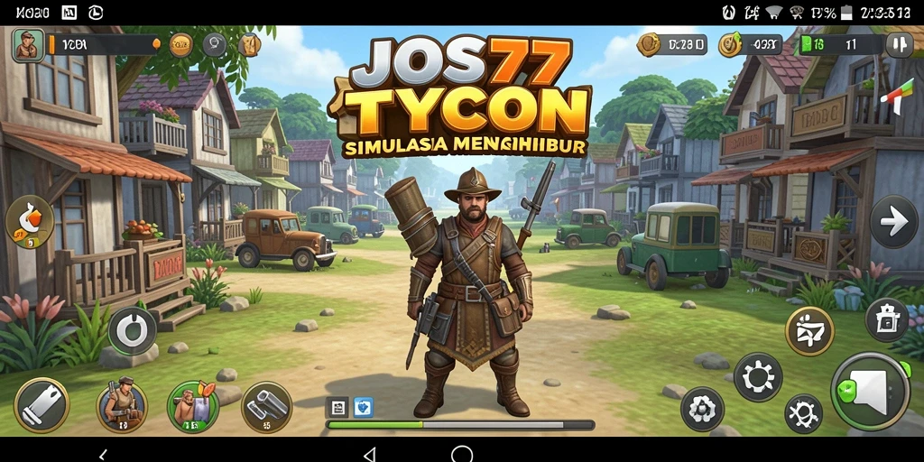 Tampilan gameplay JOS77 dengan berbagai pilihan manajemen bisnis.