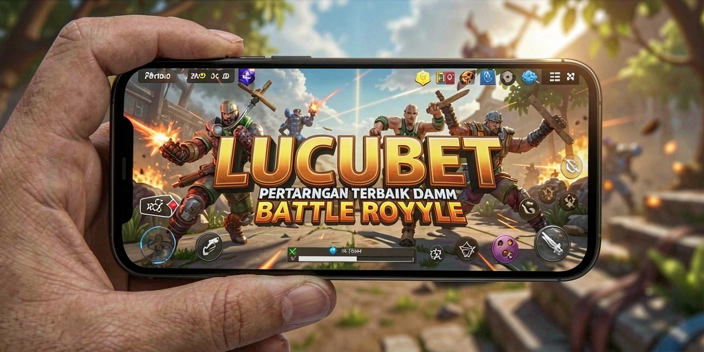 Tangkapan layar LUCUBET menampilkan pertempuran sengit di medan perang Battle Royale.
