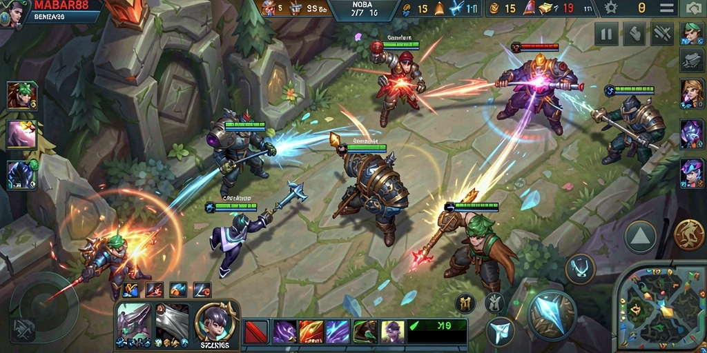 Tampilan gameplay MABAR88 yang seru dan penuh aksi.