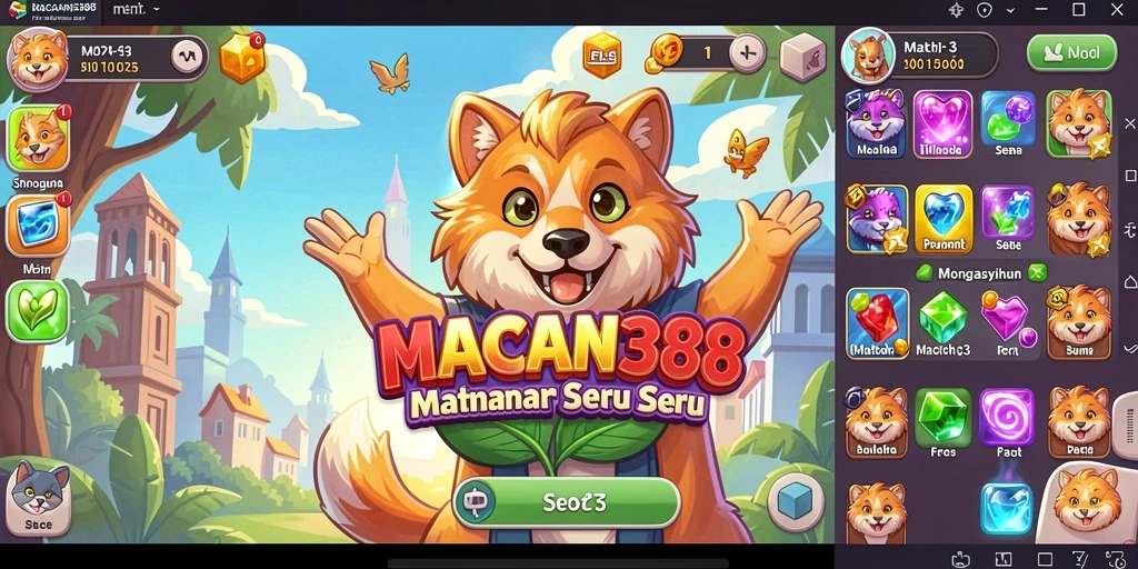 Tampilan gameplay seru dan menyenangkan dari MACAN388 yang penuh warna.