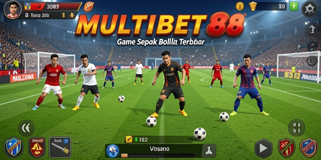Tampilan gameplay menarik MULTIBET88 dengan aksi sepak bola nyata.