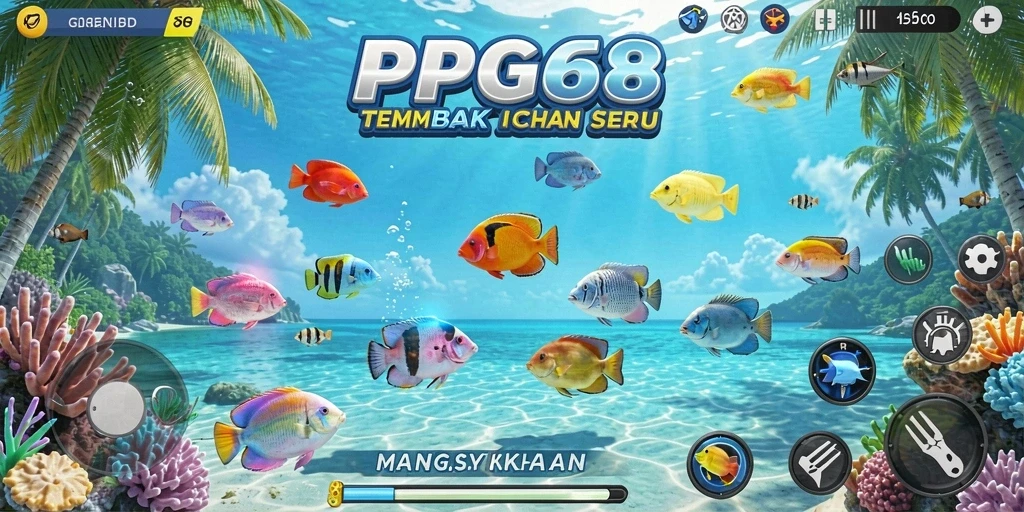 Tangkapan layar PGG68 menunjukkan aksi seru menembak ikan.