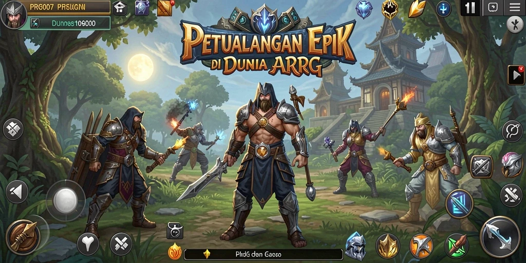 Screenshot gameplay ARPG PRG007 yang mendebarkan dan penuh aksi.