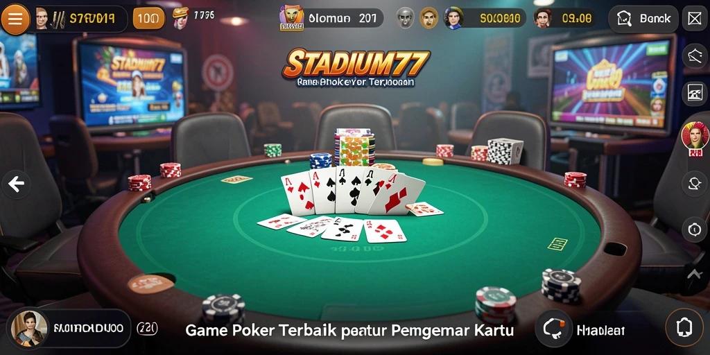 Tampilan menarik dari gameplay Poker di STADIUM77.