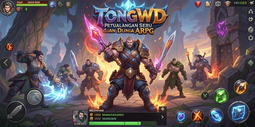 Tangkapan layar menampilkan pertarungan menarik dalam TONGWD di dunia ARPG.