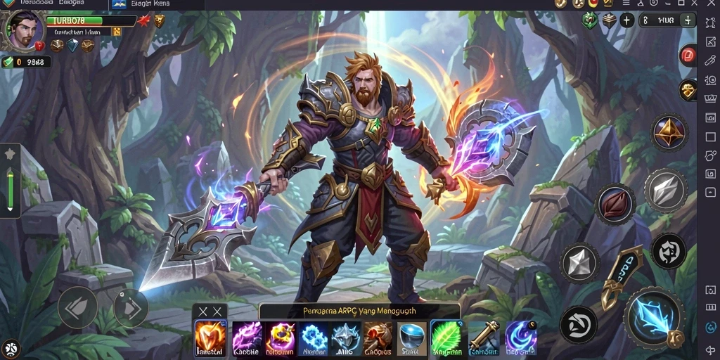 Menampilkan gameplay ARPG dalam TURBO78 yang seru dan mendebarkan.